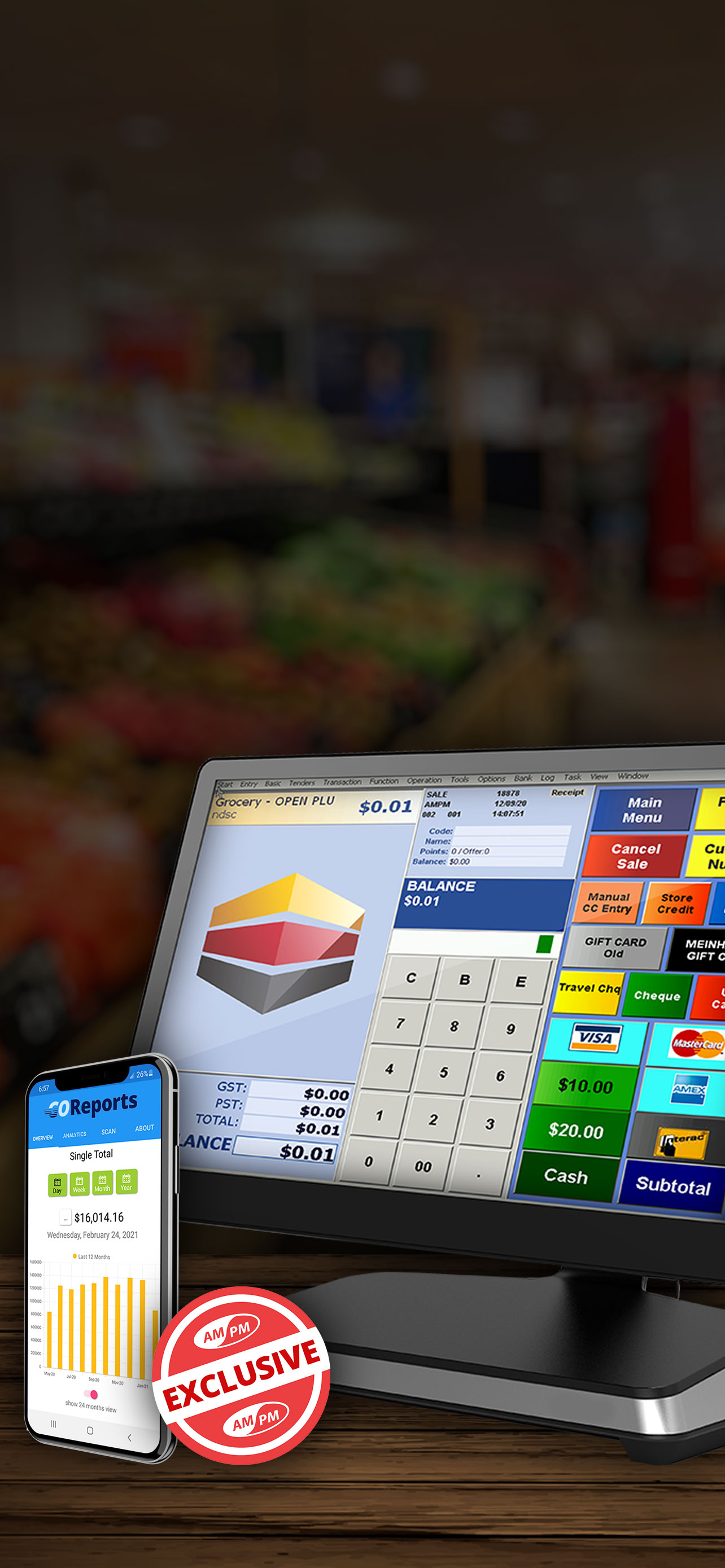 Image of POS system in tablet and mobile