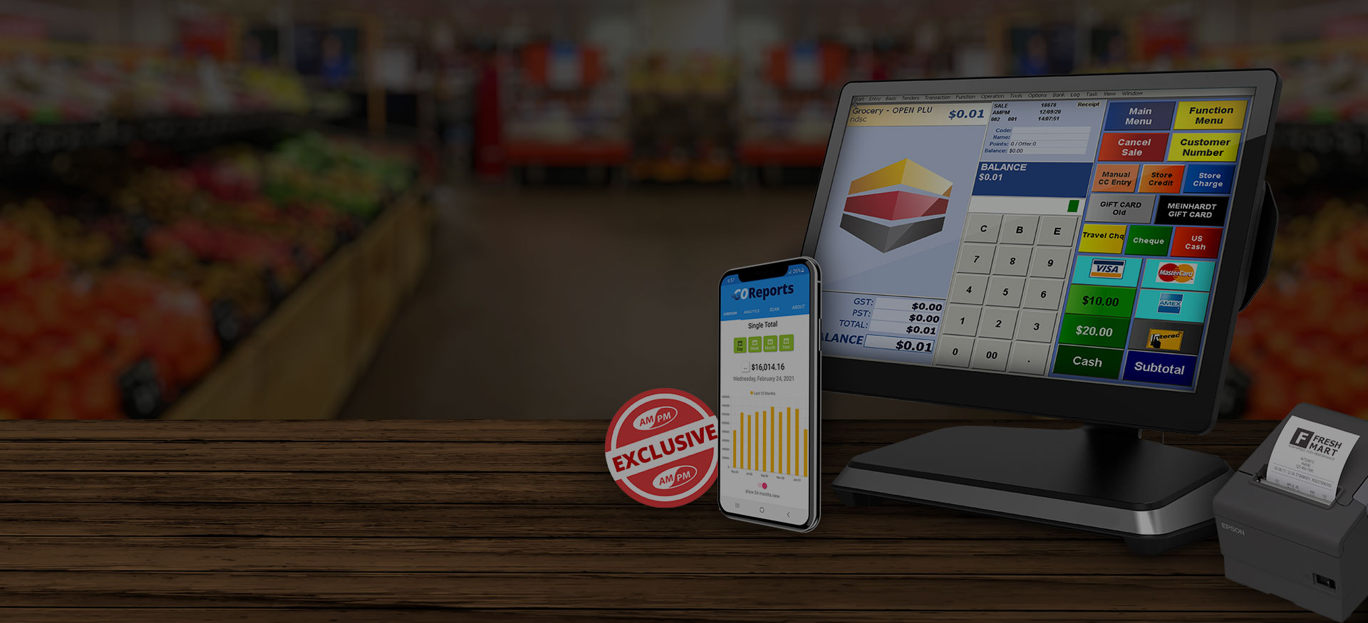 Image of POS system in tablet and mobile